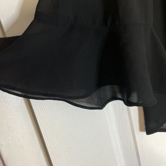 Forever 21 Sheer Chiffon Sleeved Blouse with Tie - Picture 3 of 7